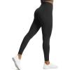 imageAoxjox High Waisted Workout Leggings for Women GEO Compression Tummy Control Gym Buttery Soft Yoga PantsBlack