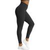 imageAoxjox High Waisted Workout Leggings for Women GEO Compression Tummy Control Gym Buttery Soft Yoga PantsBlack