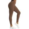 imageAoxjox High Waisted Workout Leggings for Women GEO Compression Tummy Control Gym Buttery Soft Yoga PantsFudge Coffee