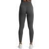 imageAoxjox High Waisted Workout Leggings for Women GEO Compression Tummy Control Gym Buttery Soft Yoga PantsIron Grey