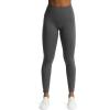 imageAoxjox High Waisted Workout Leggings for Women GEO Compression Tummy Control Gym Buttery Soft Yoga PantsIron Grey