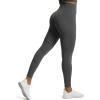 imageAoxjox High Waisted Workout Leggings for Women GEO Compression Tummy Control Gym Buttery Soft Yoga PantsIron Grey