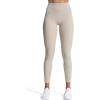imageAoxjox High Waisted Workout Leggings for Women GEO Compression Tummy Control Gym Buttery Soft Yoga PantsMink