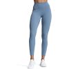 imageAoxjox High Waisted Workout Leggings for Women GEO Compression Tummy Control Gym Buttery Soft Yoga PantsSteel Blue