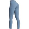 imageAoxjox High Waisted Workout Leggings for Women GEO Compression Tummy Control Gym Buttery Soft Yoga PantsSteel Blue
