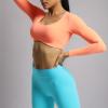 imageAoxjox Long Sleeve Crop Tops for Women Define Sculpt Workout Cropped T Shirt TopPapaya
