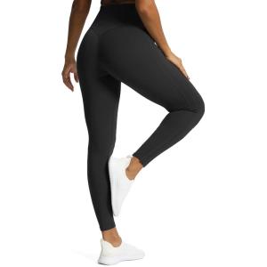 imageAoxjox High Waisted Workout Leggings for Women GEO Compression Tummy Control Gym Buttery Soft Yoga PantsBlack