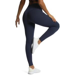 imageAoxjox High Waisted Workout Leggings for Women GEO Compression Tummy Control Gym Buttery Soft Yoga PantsNavy