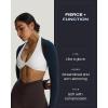imageAoxjox Womens Long Sleeve Open Front Seamless Shrug Thumb Hole Crop Top Workout CardiganBlueberry