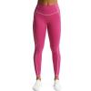 imageAoxjox Workout Leggings for Women High Waisted Exercise Athletic Gym Fitness Yoga Lined PantsBaton Red Mauve