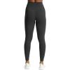 imageAoxjox Workout Leggings for Women High Waisted Exercise Athletic Gym Fitness Yoga Lined PantsBlack