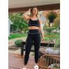 imageAoxjox Workout Leggings for Women High Waisted Exercise Athletic Gym Fitness Yoga Lined PantsBlack Mink