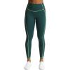 imageAoxjox Workout Leggings for Women High Waisted Exercise Athletic Gym Fitness Yoga Lined PantsDark Sea Green Lime Green