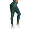 imageAoxjox Workout Leggings for Women High Waisted Exercise Athletic Gym Fitness Yoga Lined PantsDark Sea Green Lime Green