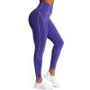 imageAoxjox Workout Leggings for Women High Waisted Exercise Athletic Gym Fitness Yoga Lined PantsDeep Blue Paisley Purple
