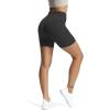 imageAoxjox Workout Seamless Biker Shorts for Women High Waisted Exercise Athletic Gym Fitness Yoga Contour Sculpt ShortBlack