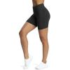 imageAoxjox Workout Seamless Biker Shorts for Women High Waisted Exercise Athletic Gym Fitness Yoga Contour Sculpt ShortBlack