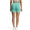 imageAoxjox Workout Seamless Biker Shorts for Women High Waisted Exercise Athletic Gym Fitness Yoga Contour Sculpt ShortBlue Turquoise