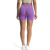 imageAoxjox Workout Seamless Biker Shorts for Women High Waisted Exercise Athletic Gym Fitness Yoga Contour Sculpt ShortChive Blossom