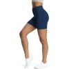 imageAoxjox Workout Seamless Biker Shorts for Women High Waisted Exercise Athletic Gym Fitness Yoga Contour Sculpt ShortEstate Blue