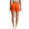 imageAoxjox Workout Seamless Biker Shorts for Women High Waisted Exercise Athletic Gym Fitness Yoga Contour Sculpt ShortFirecracker