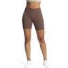 imageAoxjox Workout Seamless Biker Shorts for Women High Waisted Exercise Athletic Gym Fitness Yoga Contour Sculpt ShortFudge Coffee