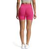 imageAoxjox Workout Seamless Biker Shorts for Women High Waisted Exercise Athletic Gym Fitness Yoga Contour Sculpt ShortMagenta