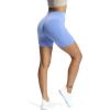 imageAoxjox Workout Seamless Biker Shorts for Women High Waisted Exercise Athletic Gym Fitness Yoga Contour Sculpt ShortPersian Blue