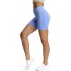 imageAoxjox Workout Seamless Biker Shorts for Women High Waisted Exercise Athletic Gym Fitness Yoga Contour Sculpt ShortPersian Blue