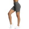 imageAoxjox Workout Seamless Biker Shorts for Women High Waisted Exercise Athletic Gym Fitness Yoga Contour Sculpt ShortShadow Grey