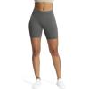 imageAoxjox Workout Seamless Biker Shorts for Women High Waisted Exercise Athletic Gym Fitness Yoga Contour Sculpt ShortShadow Grey