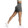 imageAoxjox Workout Seamless Biker Shorts for Women High Waisted Exercise Athletic Gym Fitness Yoga Contour Sculpt ShortShadow Grey