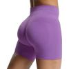 imageAoxjox Workout Seamless Biker Shorts for Women High Waisted Exercise Athletic Gym Fitness Yoga Contour Sculpt ShortChive Blossom