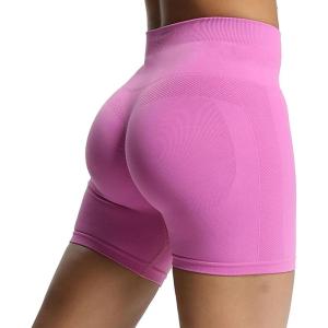 imageAoxjox Workout Seamless Biker Shorts for Women High Waisted Exercise Athletic Gym Fitness Yoga Contour Sculpt ShortSpring Crocus
