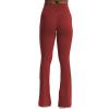 imageAoxjox Flare Leggings for Women Trinity Tummy Control High Waisted Wide Leg Yoga PantsBurgundy