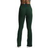 imageAoxjox Flare Leggings for Women Trinity Tummy Control High Waisted Wide Leg Yoga PantsForest Green