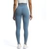imageAoxjox High Waisted Workout Leggings for Women Trinity Yoga PantsA Steel Blue