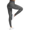 imageAoxjox High Waisted Workout Leggings for Women Trinity Yoga PantsBlack Dot Print