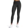 imageAoxjox High Waisted Workout Leggings for Women Trinity Yoga PantsBlack Marlsize Up for Less Compression
