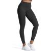 imageAoxjox High Waisted Workout Leggings for Women Trinity Yoga PantsBlack Marlsize Up for Less Compression