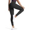 imageAoxjox High Waisted Workout Leggings for Women Trinity Yoga PantsBlack Marlsize Up for Less Compression