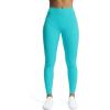 imageAoxjox High Waisted Workout Leggings for Women Trinity Yoga PantsCascade Blue