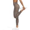 imageAoxjox High Waisted Workout Leggings for Women Trinity Yoga PantsCoffee Dot Print