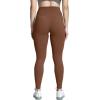 imageAoxjox High Waisted Workout Leggings for Women Trinity Yoga PantsDandelion Brown
