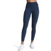 imageAoxjox High Waisted Workout Leggings for Women Trinity Yoga PantsDark Blue Marlsize Up for Less Compression