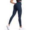 imageAoxjox High Waisted Workout Leggings for Women Trinity Yoga PantsDark Blue Marlsize Up for Less Compression