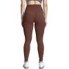 imageAoxjox High Waisted Workout Leggings for Women Trinity Yoga PantsDark Brown