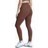 imageAoxjox High Waisted Workout Leggings for Women Trinity Yoga PantsDark Brown