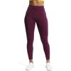 imageAoxjox High Waisted Workout Leggings for Women Trinity Yoga PantsDark Purple