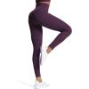 imageAoxjox High Waisted Workout Leggings for Women Trinity Yoga PantsDeep Purple Marlsize Up for Less Compression